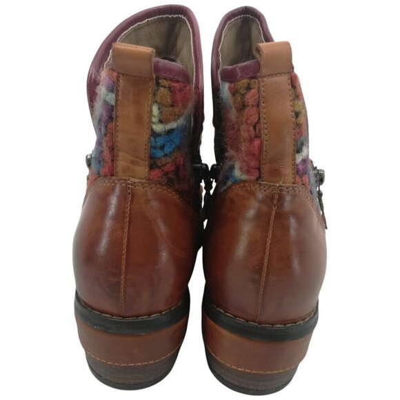 Elite by Corkys Kayla Brown Leather Southwest Sarape Ankle Chelsea Boots Size 7 - Picture 4 of 12
